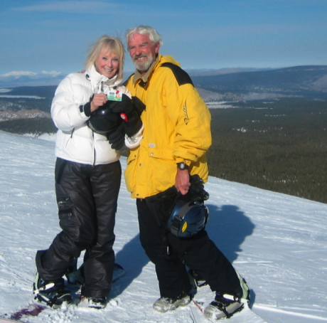 Catherine and Ken Hensler on Mammoth Mountain, Cal.