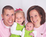 Rachel Willenberg with her husband and two daughters.