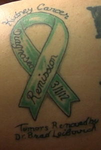 David's tattoo of green ribbon