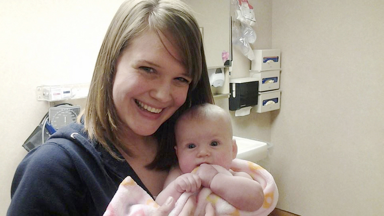 JoAnna Goebel and baby Isabella