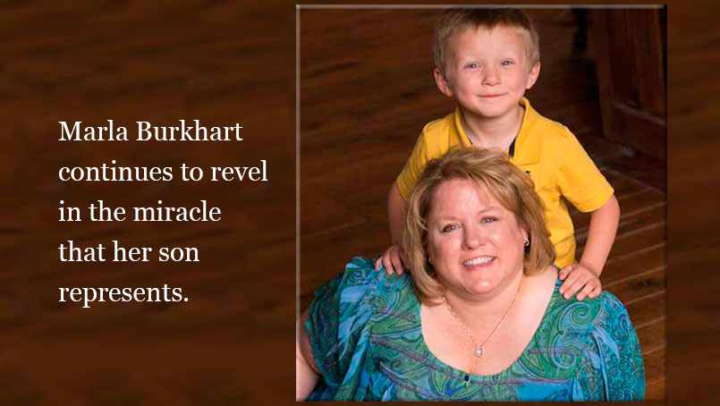 Marla Burkhart with her son, Noah.