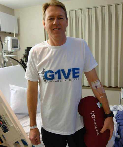 Michael Koetting after his kidney donation. 
