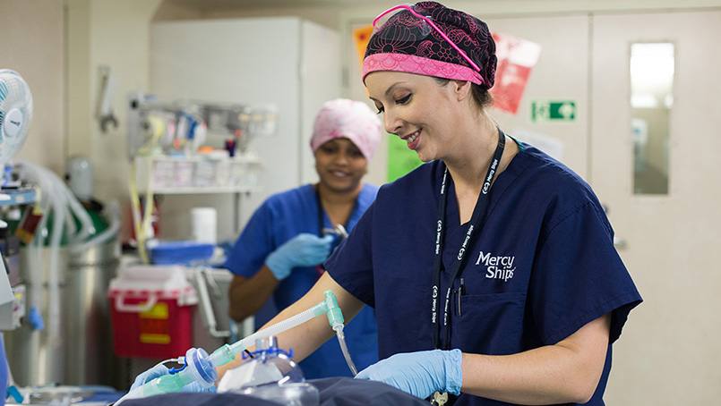As part of the volunteer medical crew on a hospital ship, Mayo Clinic nurse anesthetist Brittany Blake put her expertise to work providing much-needed care to patients in West Africa.
