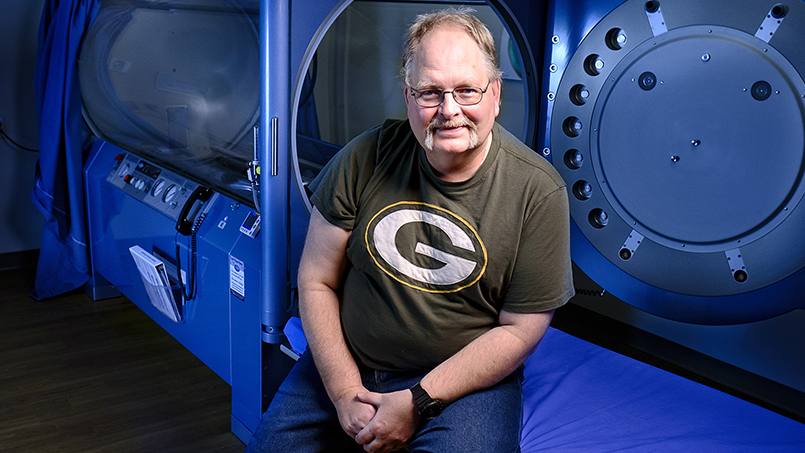 Fritz Kruger was helped by hyperbaric oxygen therapy. 