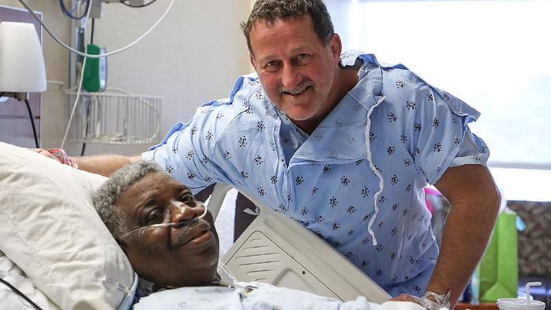 When John Branson struck up a conversation with Edgar Roberts, the two had no way of knowing their chance meeting would motivate John to become Edgar's kidney donor. But that's exactly what happened. Today, Edgar is enjoying renewed health, thanks to John's generosity.